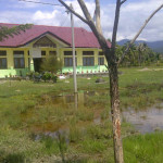 Halaman SMAN 2 Blangpidie Langganan Banjir