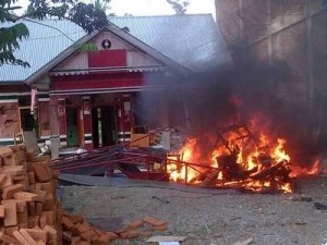 Kantor Partai Aceh di Pidie Dibakar Massa Diduga Suruhan Salah Satu Caleg