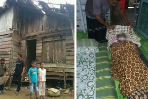 Setelah Keuchik Mukhlis diterjang peluru (Foto Statusacehnet)