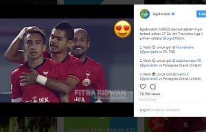 Luar Biasa..!!! Tendangan Geledek Fitra Ridwan Dinobatkan Gol Terbaik