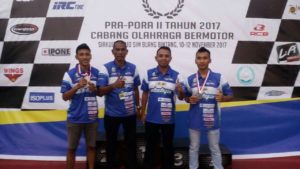 Pra PORA Cabang Balap Motor, Aceh Barat Daya Raih Perak