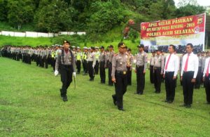 Polres Aceh Selatan Gelar Apel Pasukan Pengamanan Pilkada