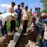 Baru Sebulan Dibangun, Parit di Suka Makmue Amblas Seketika