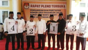 Ini Nomor Urut Paslon Pilkada Pidie Jaya