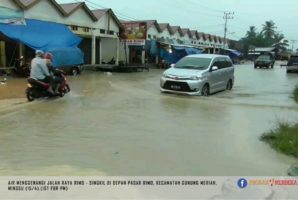 Hujan Sebentar, Jalan Raya Rimo-Singkil Digenangi Air