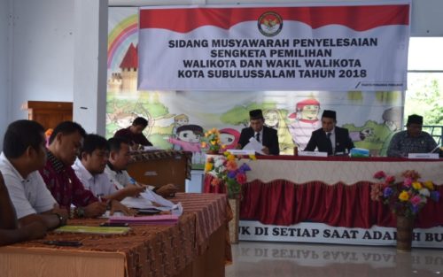 Panwaslih Gelar Sidang Sengketa Pilkada Subulussalam