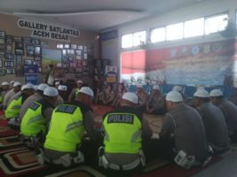 Satlantas Polres Abes Doa Bersama untuk Anggota Polri Gugur di Mako Brimob