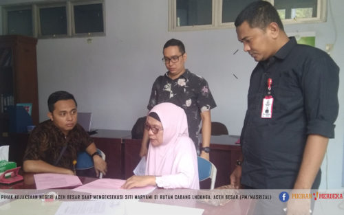 Kasasi Diterima MA, Jaksa Eksekusi Mantan Bendahara DPKA di Rutan Lhoknga