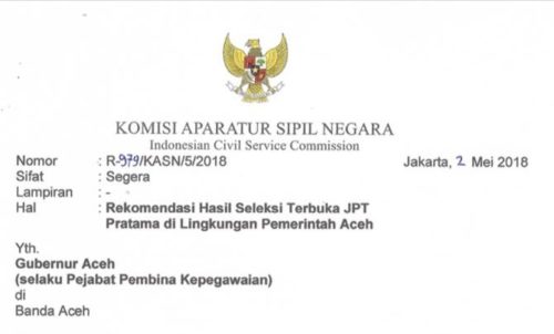 KASN Setujui Pengangkatan Nizarli