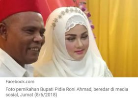 Viral, Wanita Cantik asal Langsa Dinikahi Bupati Pidie