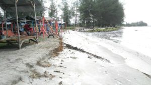 Abrasi di Pantai Pulo Sarok, Pedagang Terpaksa Pindahkan Pondok