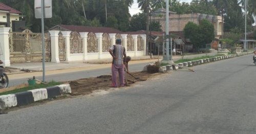 Median Jalan Dibongkar, Kadishub Singkil: Kami Akan Laporkan ke Polres