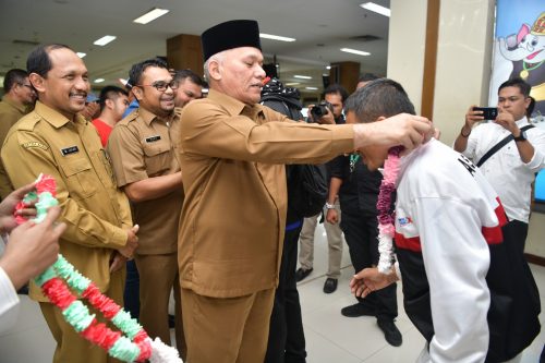 Raih Prestasi, Atlet Juara Porwil Disambut Meriah