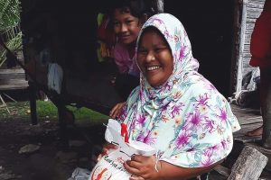 Penerima bantuan sedeqah pangan cahaya Aceh. (Foto IST)