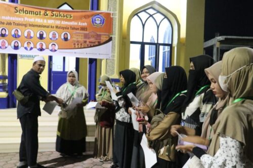 IAI Almuslim Aceh Berangkatkan Mahasiswa OJT ke Malaysia 696x464