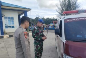 Pengamanan Keberangkatan KMP Aceh Hebat 1 Tujuan Sinabang-Calang . Foto: Polres Simeulue