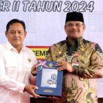 Penjabat Gubernur Aceh, Dr. H. Safrizal ZA, M.Si, memberi sambutan sekaligus menerima penyerahan Laporan Hasil Pemeriksaan Kinerja dan Pemeriksaan Dengan Tujuan Tertentu Semester I tahun 2024 dari, Kepala Perwakilan BPK Provinsi Aceh, Triyantoro, di Aula Kantor BPK Perwakilan Aceh, Senin, 23/12/2024 Foto: Biro Adpim