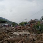 Bencana banjir bandang melanda wilayah Kabupaten Aceh Tenggara akibat hujan dengan intensitas sedang hingga tinggi yang terjadi pada Senin (30/12/2024). Foto: RRI