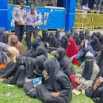 Imigran etnis Rohingya di Terminal Tipe A, Kota Langsa, Provinsi Aceh, setelah ketahuan melarikan diri. Foto: dok. Polres Langsa